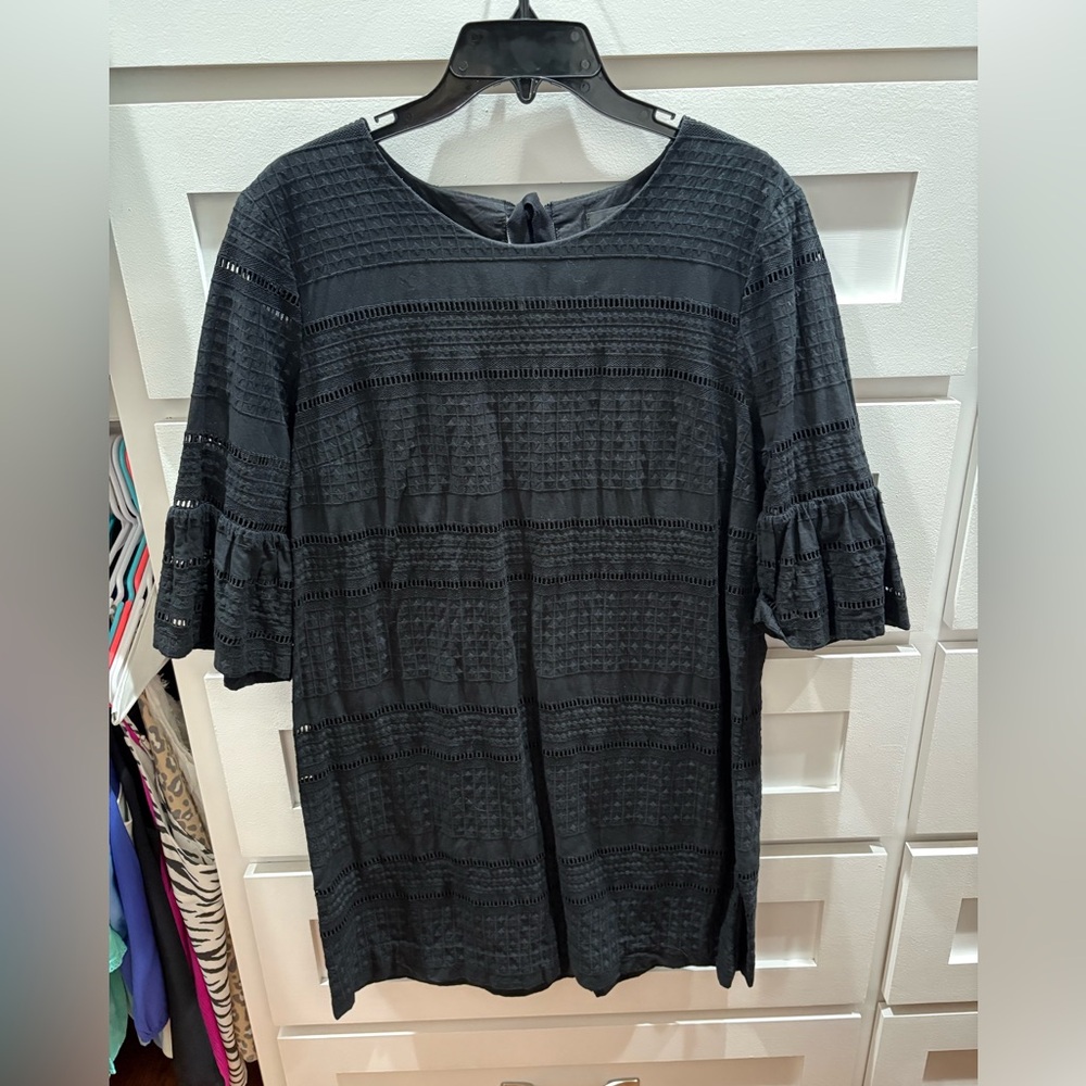 J. Crew Black Eyelet Dress